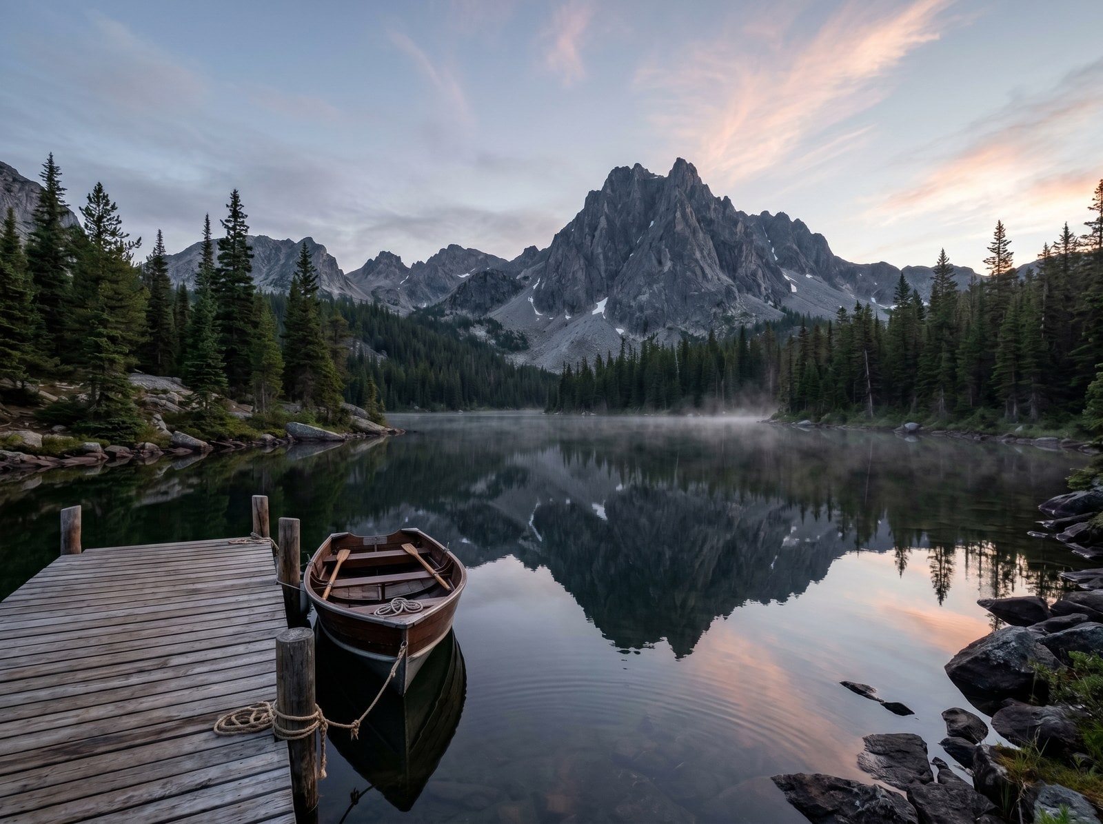 A mountain-lake landscape trimmed to a 16:9 frame for YouTube thumbnails and presentation slides.