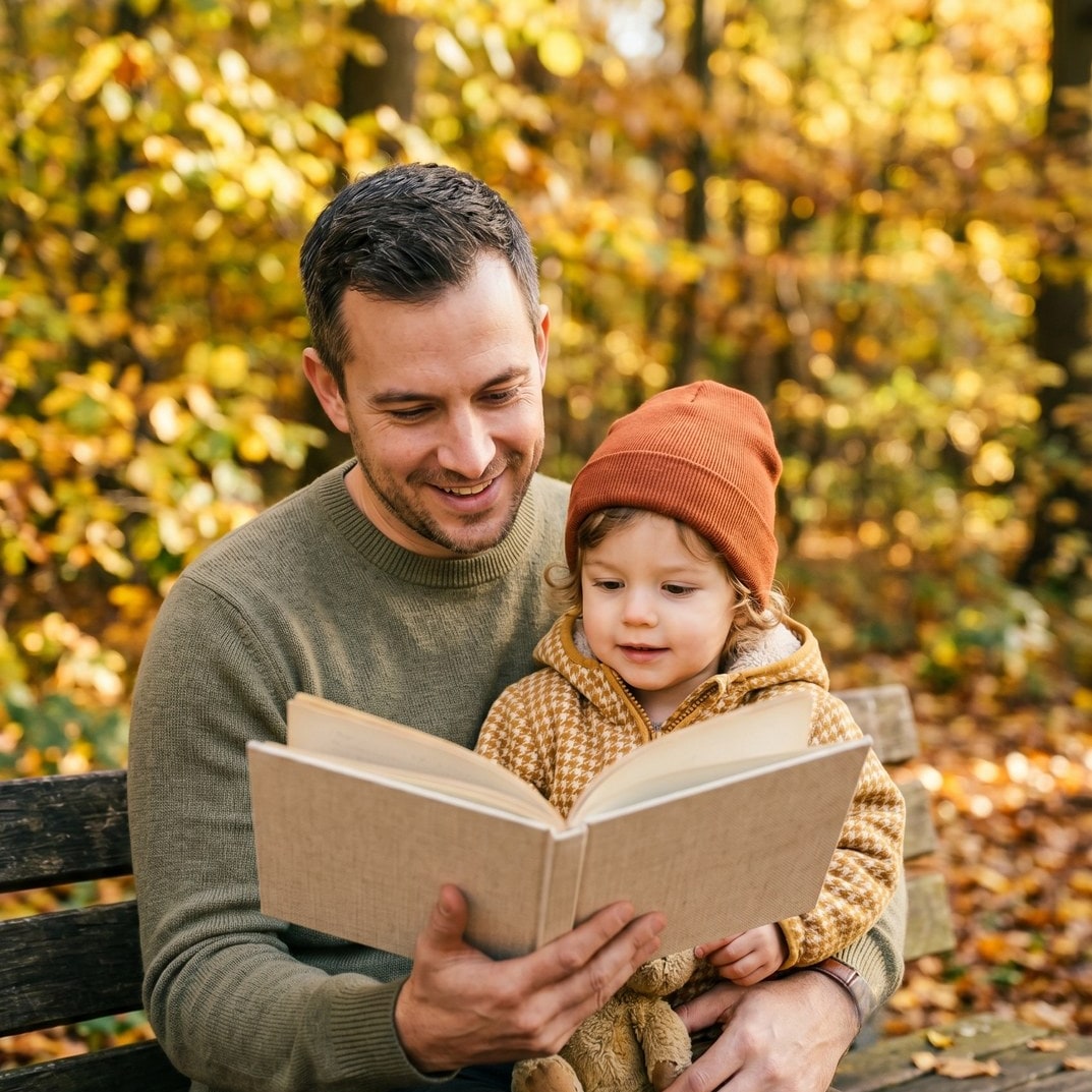 A family portrait keeps both subjects in frame when the tool picks a 1:1 window centred on the people.