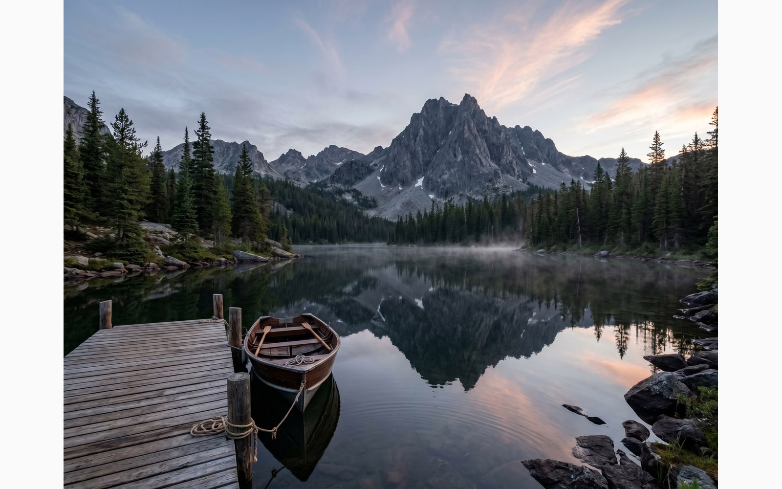 A DSLR landscape carries lens, focal length, ISO, and a full editing history from Lightroom.